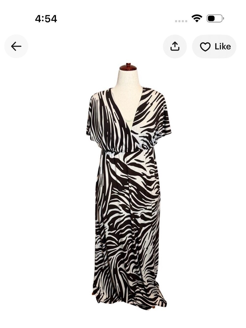Chico’s size 1 Animal print maxi dress EUC - Picture 2 of 6
